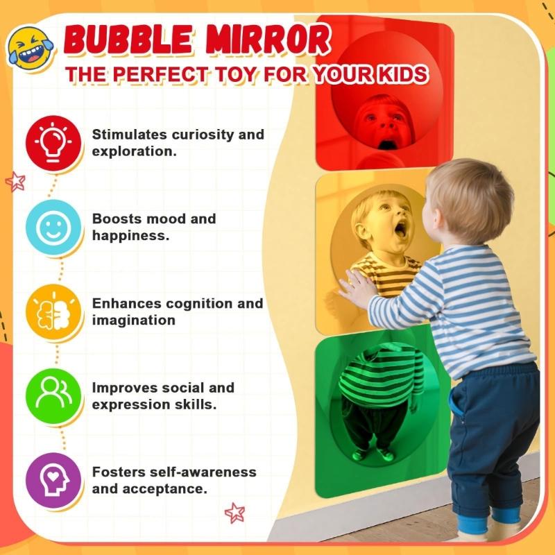 Pack of 3 Perceptual Bubble Reflectors for Perceptual C type Cognitive Development in Kids
