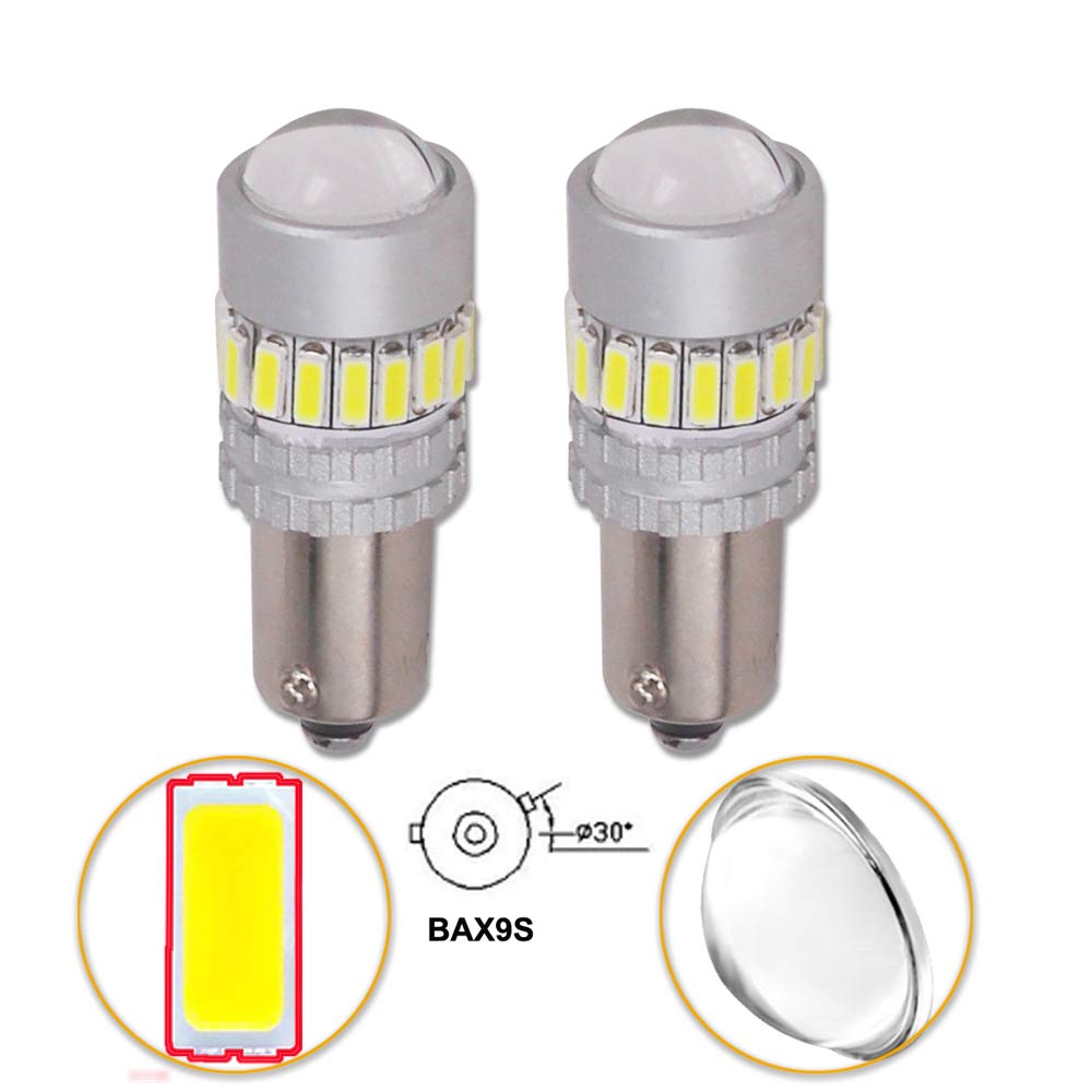 Eseastar BAX9S H6W LED Bulb Position Explosive White License Plate Light Room Lamp Bright