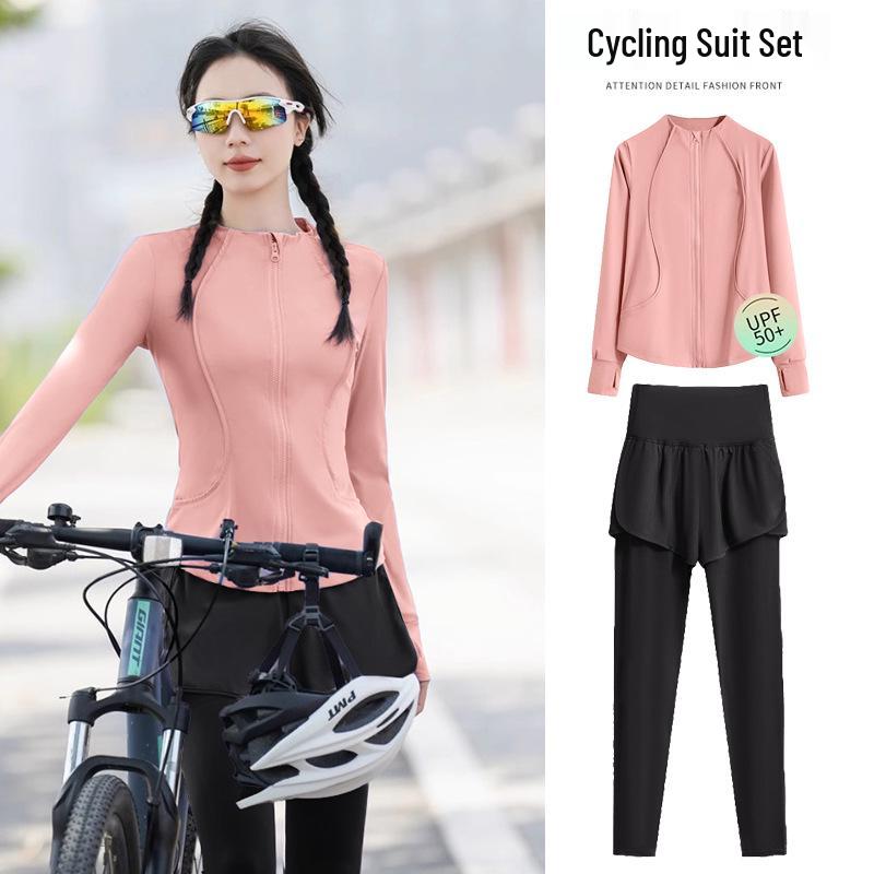 Women's Quick-Dry Long Sleeve Sports Set - Spring Fitness Cardigan for Outdoor Activities