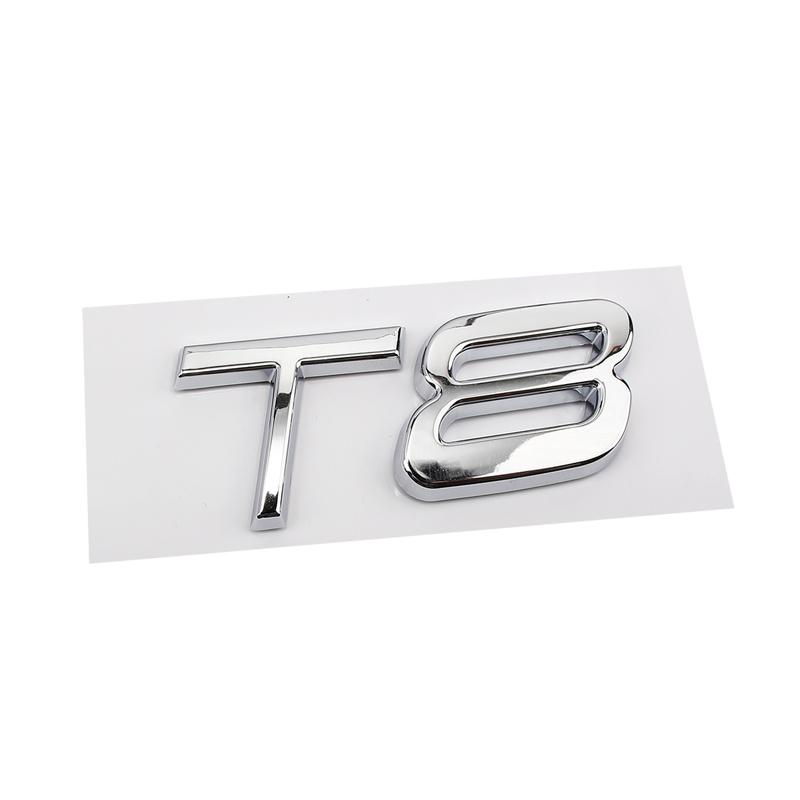Car ABS Displacement Logo Replace Badge Emblem Decal Sticker For Volvo S60 S80 S90 XC90 XC60 V40 V70 V60 T3 T4 T5 T6 T8 V8 AWD