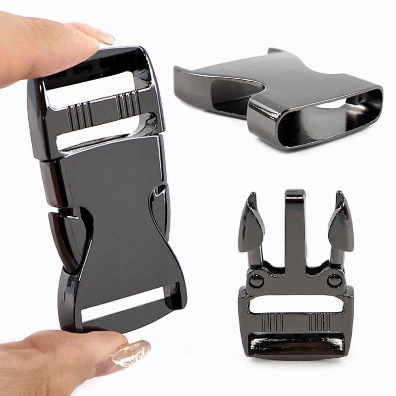 Meetee 2/5Pcs 20-38mm Metal Quick Release Buckle Backpack Side Clip Buckles Safety Webbing Adjustable Clasp Carabiner Accessory