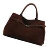 Modische braune Ledertasche Damen-Handtasche Mehrzweck-Schultertasche Mit organisierten Fächern Mehrfarbig