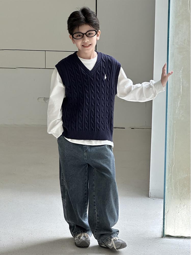 2025 Jesień Stylowe Dżinsy Amerykańskie z Haftem Literowym i Dużymi Kieszeniami