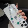 New Small Crystal Clover Bead Phone Chain On The Phone Short Wrist Rope Clip Outdoor Loss Prevention Pendant for All Phone Cases