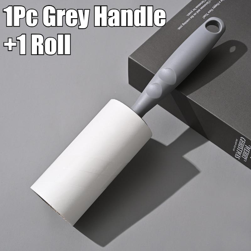 Portable Tearable Adhesive Roller with Handle Reusable Clothes Pet Hair Remover Brush Household Sticky Cleaning Tool Lint Roller