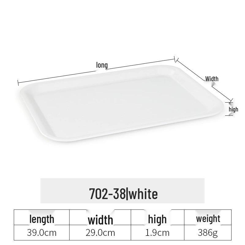 Melamine Rectangular Serving Tray for Cups, Bread, and Cake