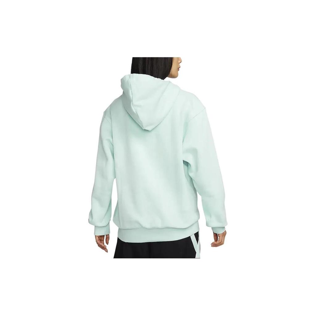 Nike Sabrina Letter Label Hooded Fleece Lined Casual Sweatshirt Women's Ice Emerald Blue (Unisex) Sweatshirts FJ4450 346