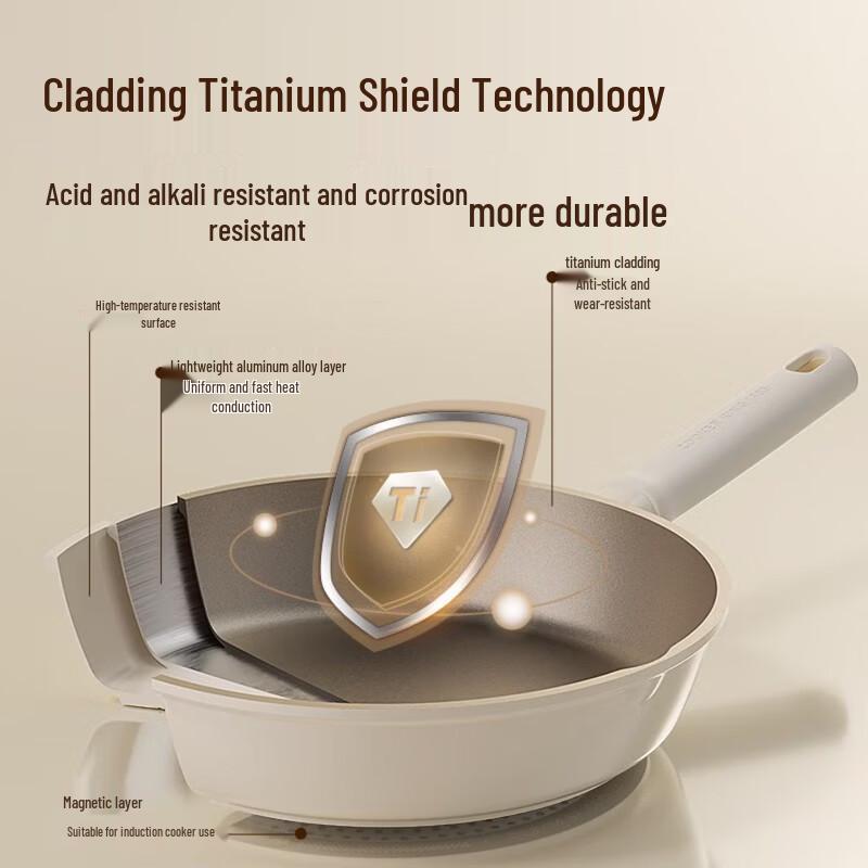 COOKER KING Titanium Shield Non-stick Frying Pan, 20cm