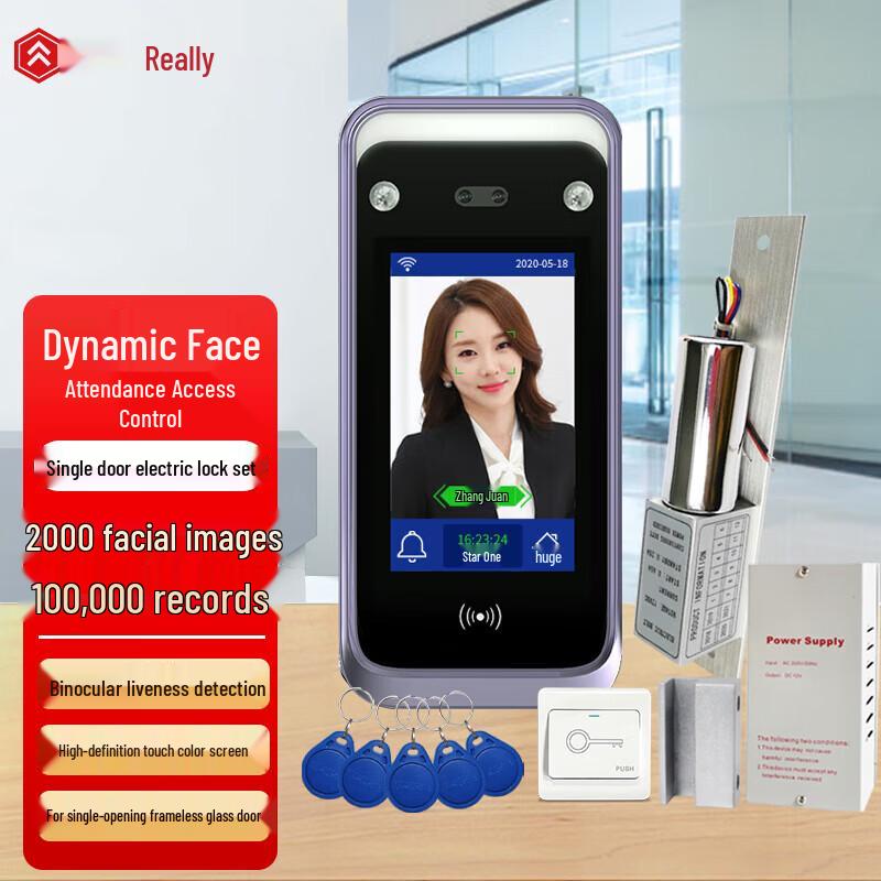 Realand F207T09 Face Recognition Glass Door Access Control Kit
