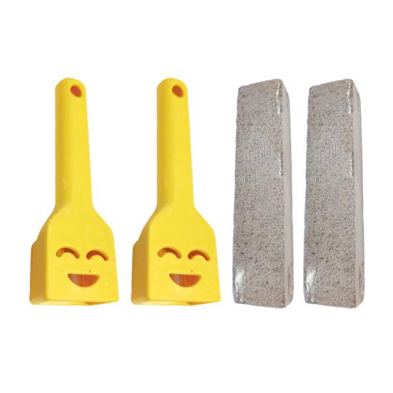 Pumice Stone Toilet Bowl Cleaner with Handle Efficiently Removes Hard Water Rings Calcium Buildup Pumice Stone Scrubber