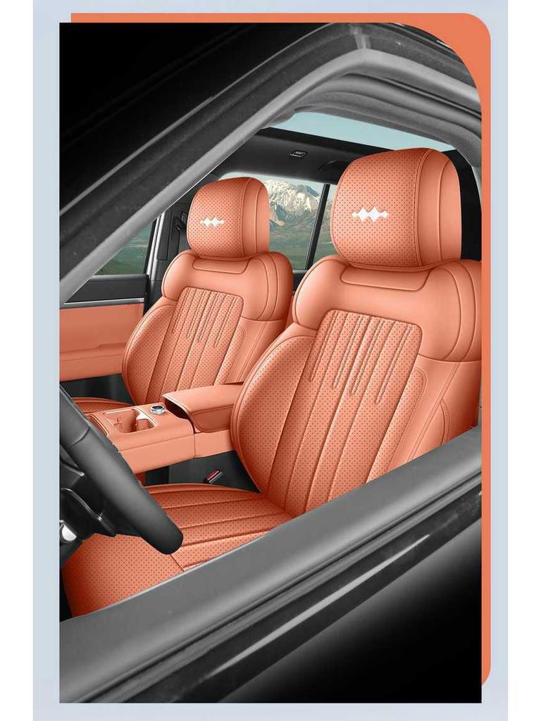 Equation Leopard Titanium Leather Car Seat Covers - Universal 7-Seater, Breathable & All-Season Cushion.