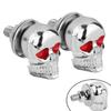 2Pcs Skull License Plate Frame Bolts Screws Fastener Cap Bolts for Motorcycle Car Truck Auto