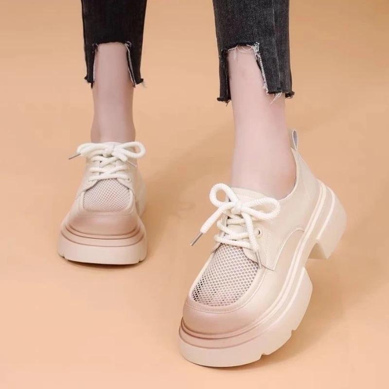 

Туфли для женщин Платформа на среднем каблуке Лоферы Женские Туфли-лодочки Лоферы Круглый носок Элегантное платье Роскошный бренд Распродажа Стильные 40