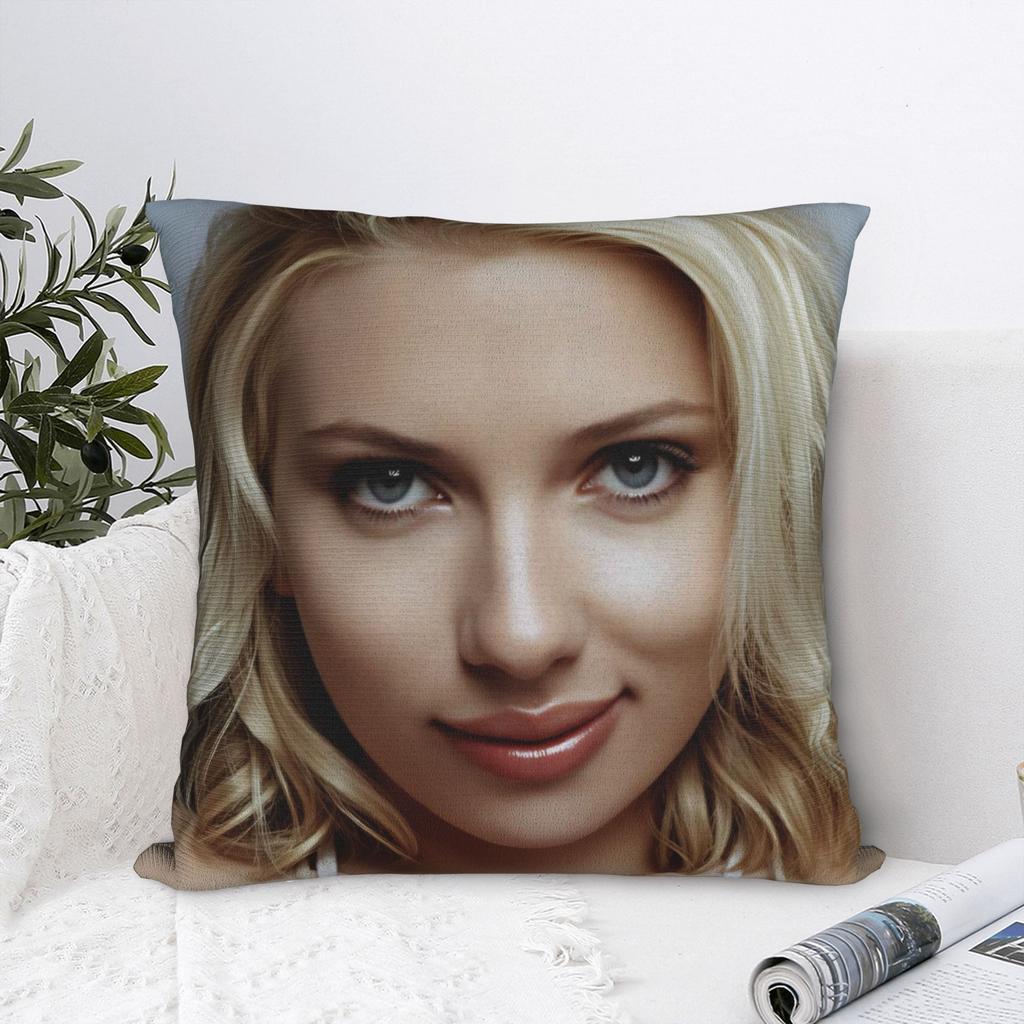 Scarletts Johanssons Pillowcases American Actor Retro Trendy Pillow Case For Chair Sofa Home Decor Comfy Pillow Cover