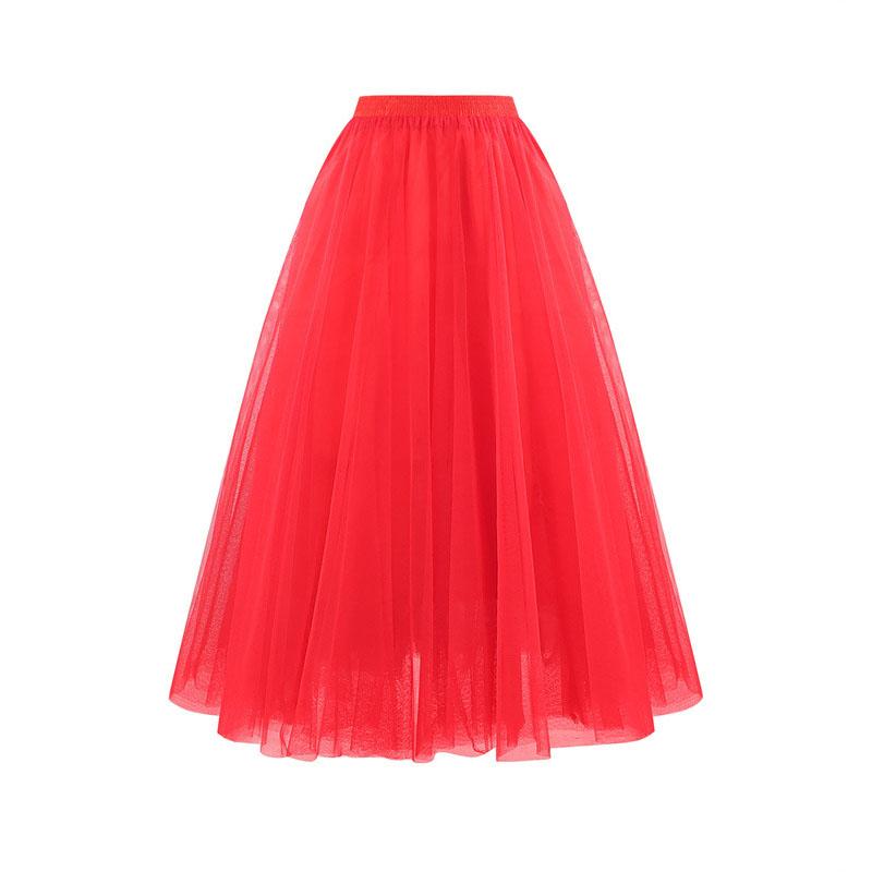 

Женская зеленая юбка-пачка, юбка-трапеция из сетчатого тюля в складку длиной до середины голени, с высокой талией, официальная одежда для вечеринок, пышная юбка для танцев для карнавала L