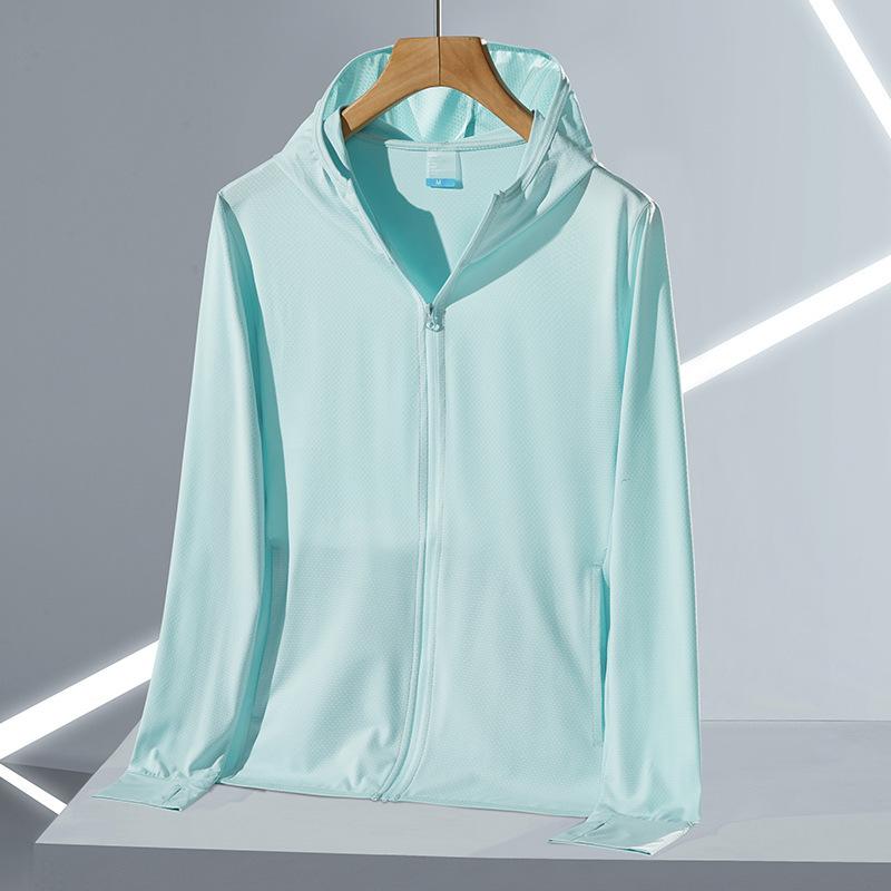 

Женская дышащая солнцезащитная одежда Ice Silk, устойчивая к ультрафиолетовому излучению, легкая солнцезащитная одежда для пар на открытом воздухе S светло-синий