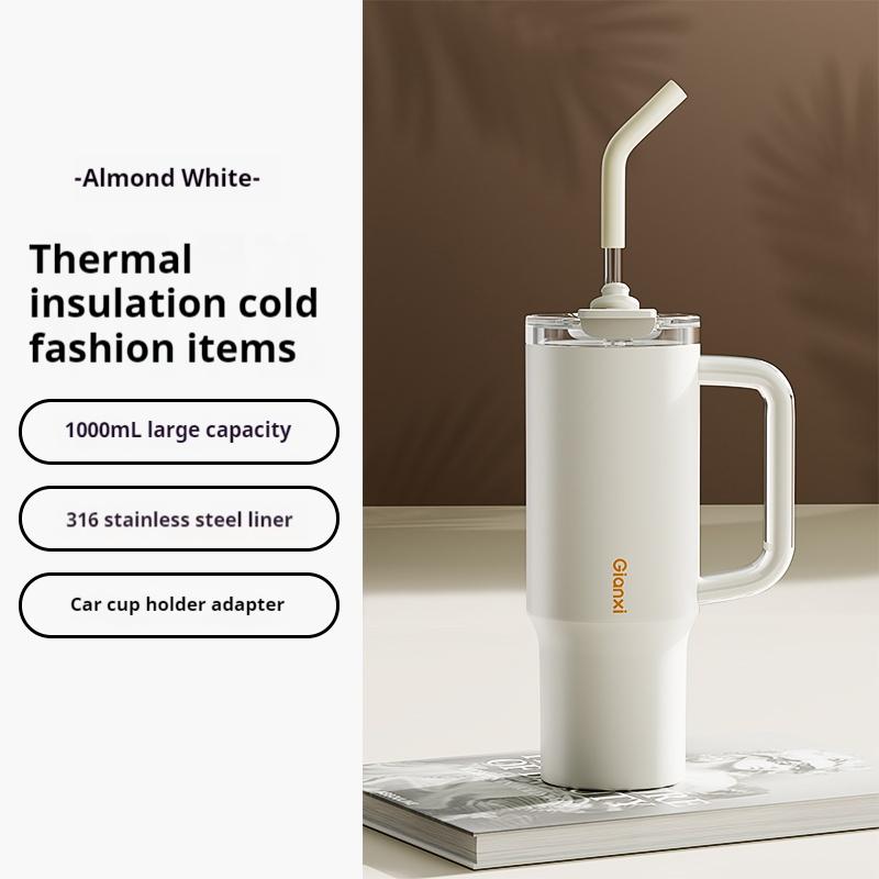 Цзянси Большая Мака Водяная Чашка Большая Емкость Чашка с Трубочкой Термокружка Для Девочек Высокая Красота Ледяной Король Чашка Бутылка для Воды Термос 1000ml