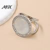 Shiny Rhinestone Scarf Ring Round Ring, Sparkling Slide Decorative Fashion Holder for Women Neckerchiefs Silk Scarves Shawls Shirts Accessory