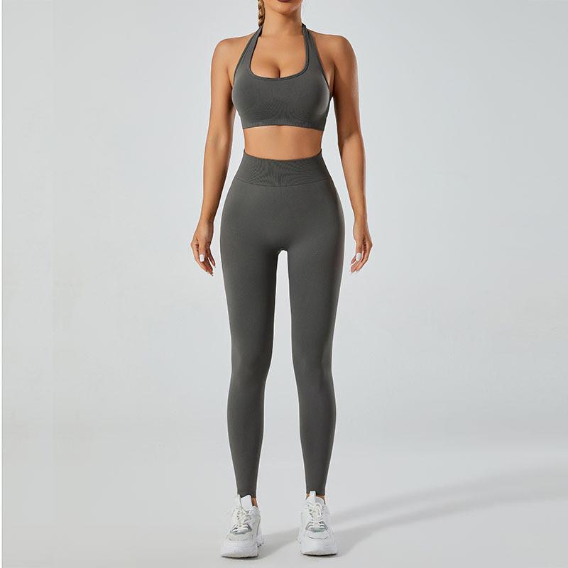 Yoga-Outfit für Damen High-Impact Sportbekleidung mit feuchtigkeitsableitendem und atmungsaktivem Stoff für Fitness und Laufen
