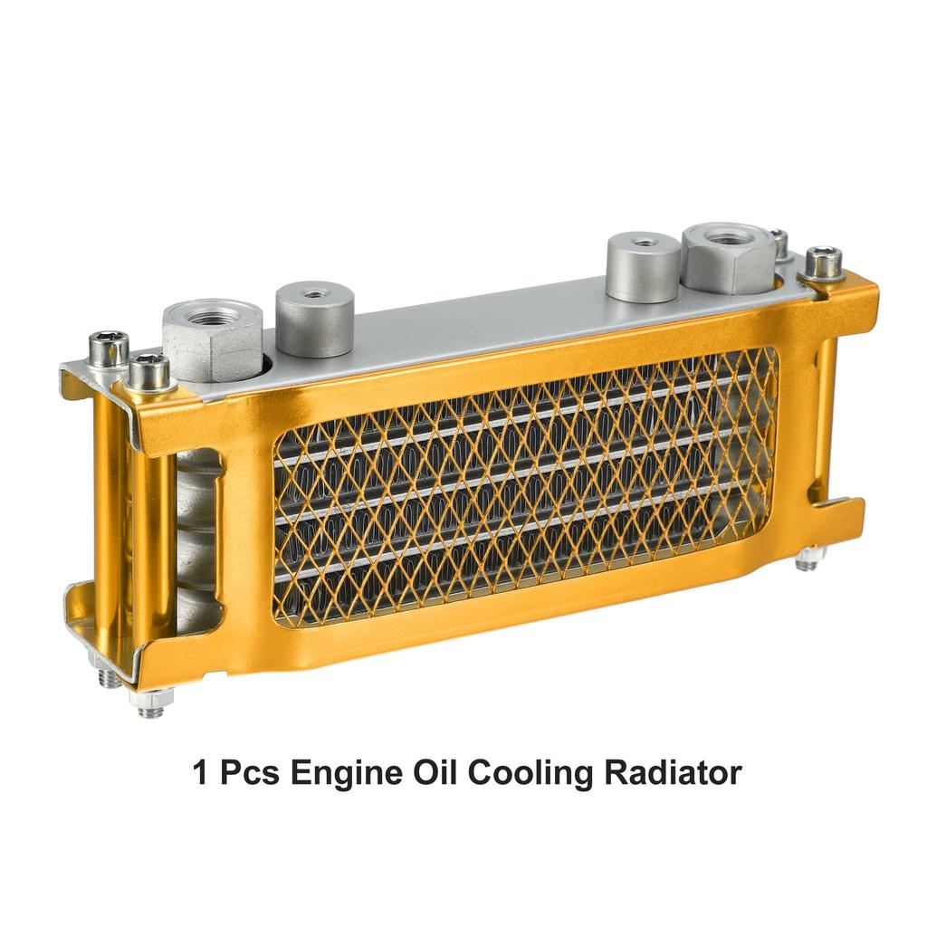 X AUTOHAUX M12 Schnittstelle Kühler Universal Dilt Bike Pit Bike Monkey Bike ATV Quad 50CC-160CC Motor Goldton