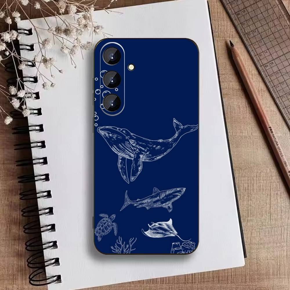 Whale Fall Phone Case For Samsung Galaxy A73,A72,A71,A70,A52,A51 Others Soft Black Cover