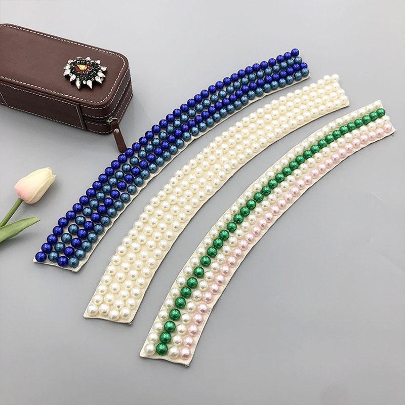 Beading Fake Collar Women Elegant Diamond Detachable Collars for Women False Shawl Shoulder Wrap Lapel False Collars Woman Tie