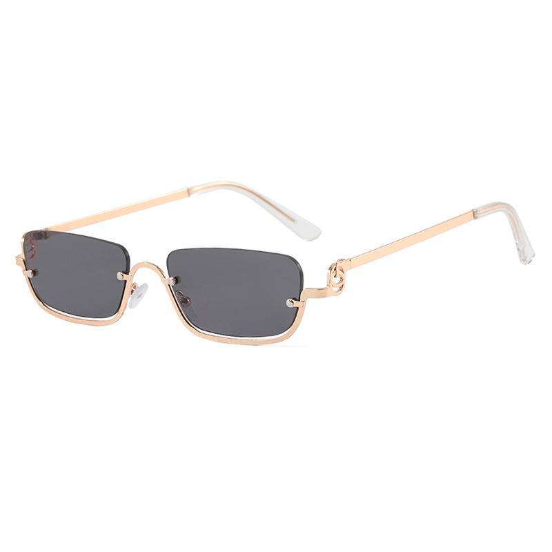 Square Lower Frame Sun Glasses 2025 New Womens Small Frame Personalized Metal Sunglasses Fashion Sunglasses&AC&Metal
