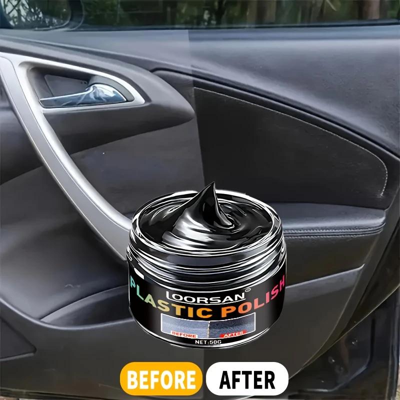 50g Car Care Set - Dashboard Wax, Plastic Repair Agent, Tire Gloss Agent, and Imitation Leather Seat Care Cream, Long-lasting