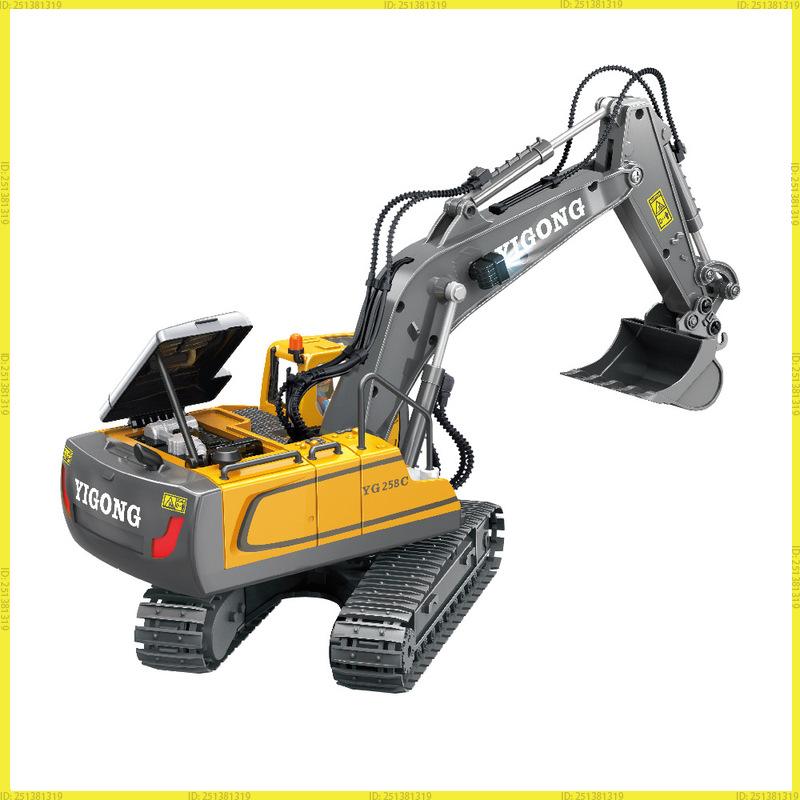Remote Control Excavator Dump Truck 2.4G Rc Model Car Plaything Professional Alloy Plastic Simulation Construction Vehicle For Kids