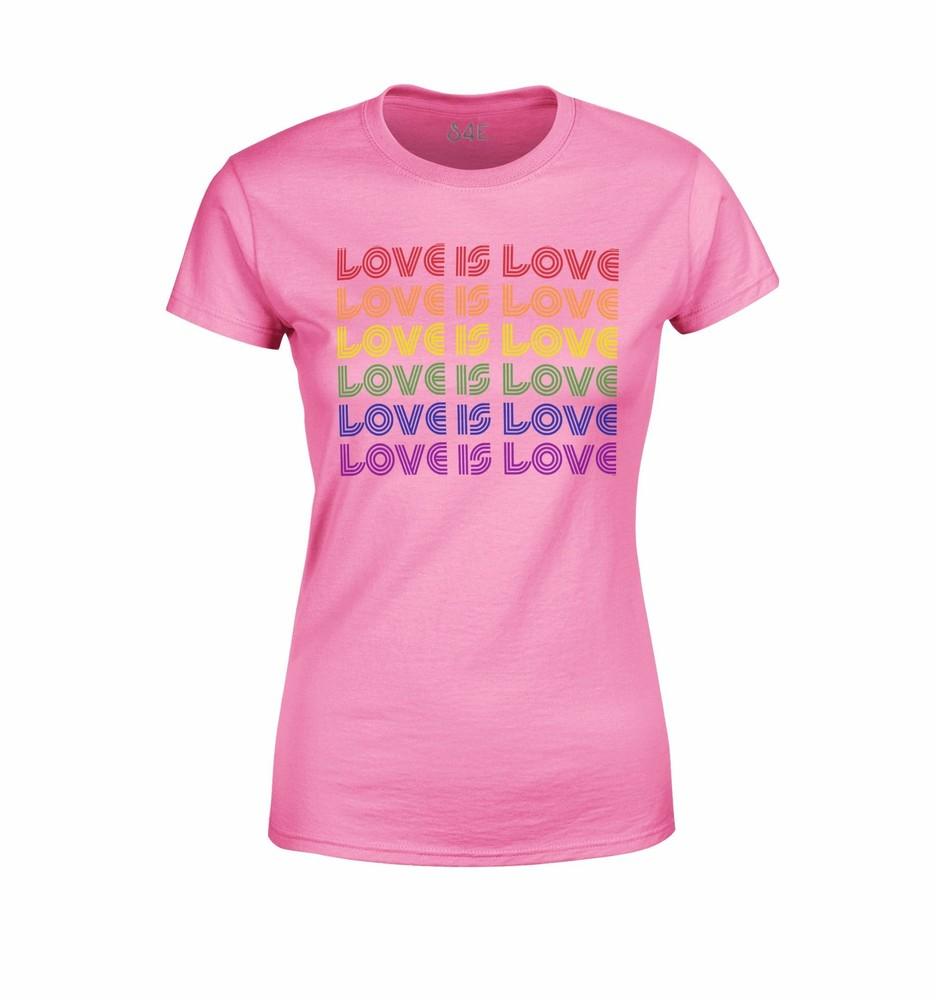 S4E Women's Love Is Love T-Shirt Gay Pride Love Wins LGBTQ Shirts