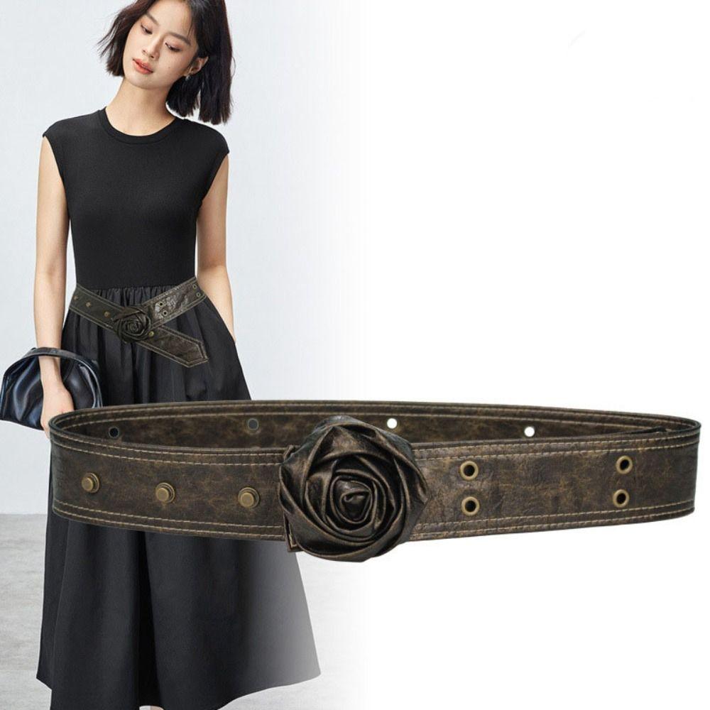 

Vintage Punk Belt Casual Dress Belt Y2K Hot Girl Belt 100cm коричневий
