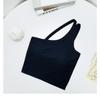 Design sense, gilet piccolo con spalla obliqua irregolare integrato con cuscinetto per il torace dall'interno all'esterno con bellissimo reggiseno estivo con clavicola posteriore