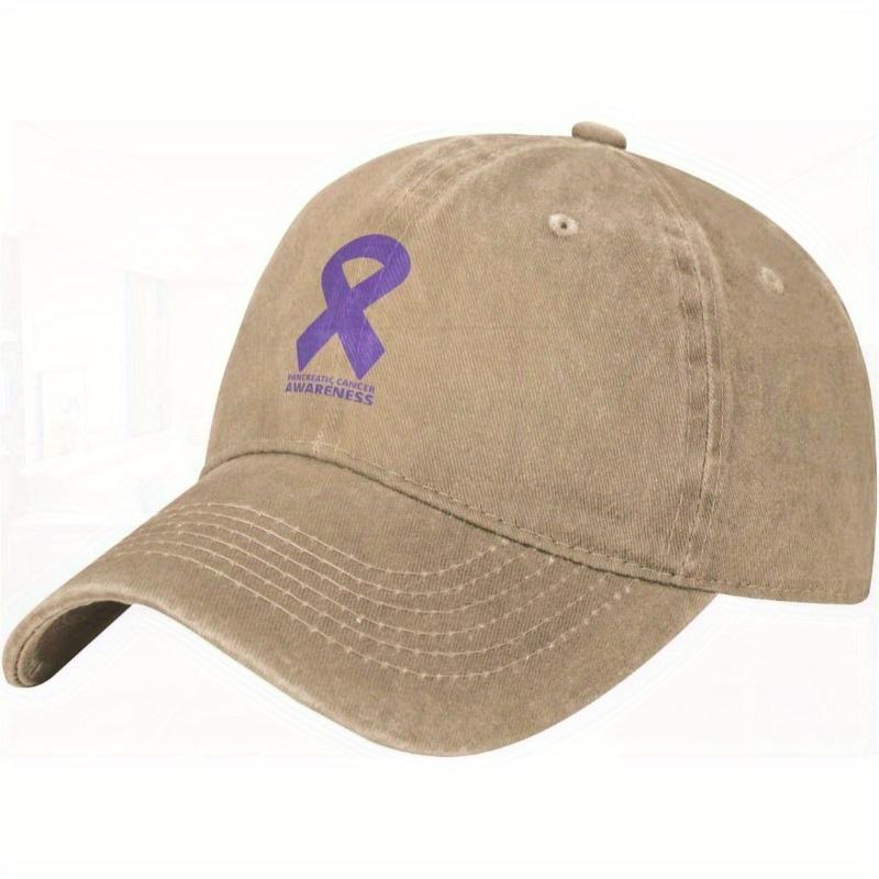 Pancreatic Cancer Awareness Purple Ribbon Classic Hats for Men and Women Baseball caps Retro Adjustable dad Hats