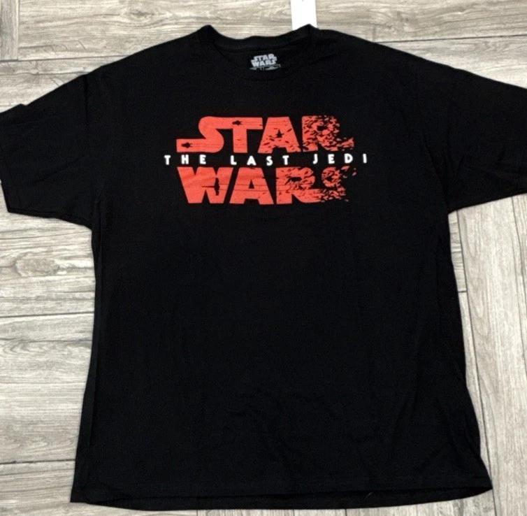 2018 Star Wars Logo Style Tee The Last Jedi Officially Licensed T-Shirt Size 2XL M