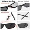 oval thick frame eyewear sports sunglasses with textured [SHEEN KELLY] Women's temples.