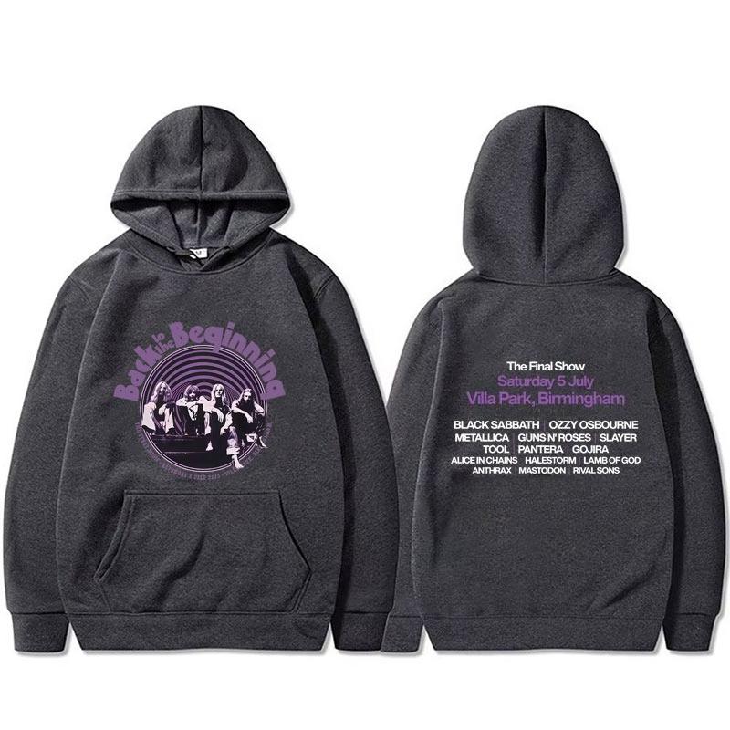 Winter Heavy Metal Rock Band Black Sabbath and Ozzy Osbourne Back To The Beginning Hoodie Men Women Gothic Hoodie