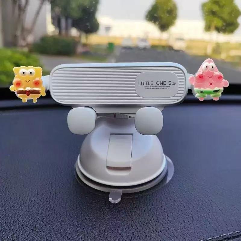 Cartoon Suction Cup Phone Holder for Dashboard - Perfect for Female Drivers