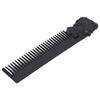 Zinc Alloy Oil Hair Comb Portable Three Dimensional Engraving Vintage Beard Comb for Hair Salon Home Black