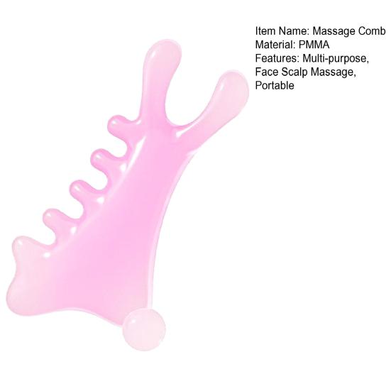 1/2Pcs Meridian Massage Comb Multi-purpose Face Scalp Massage Comb Portable Handheld Body Head Scratcher Massager Guasha Scrubber Tool