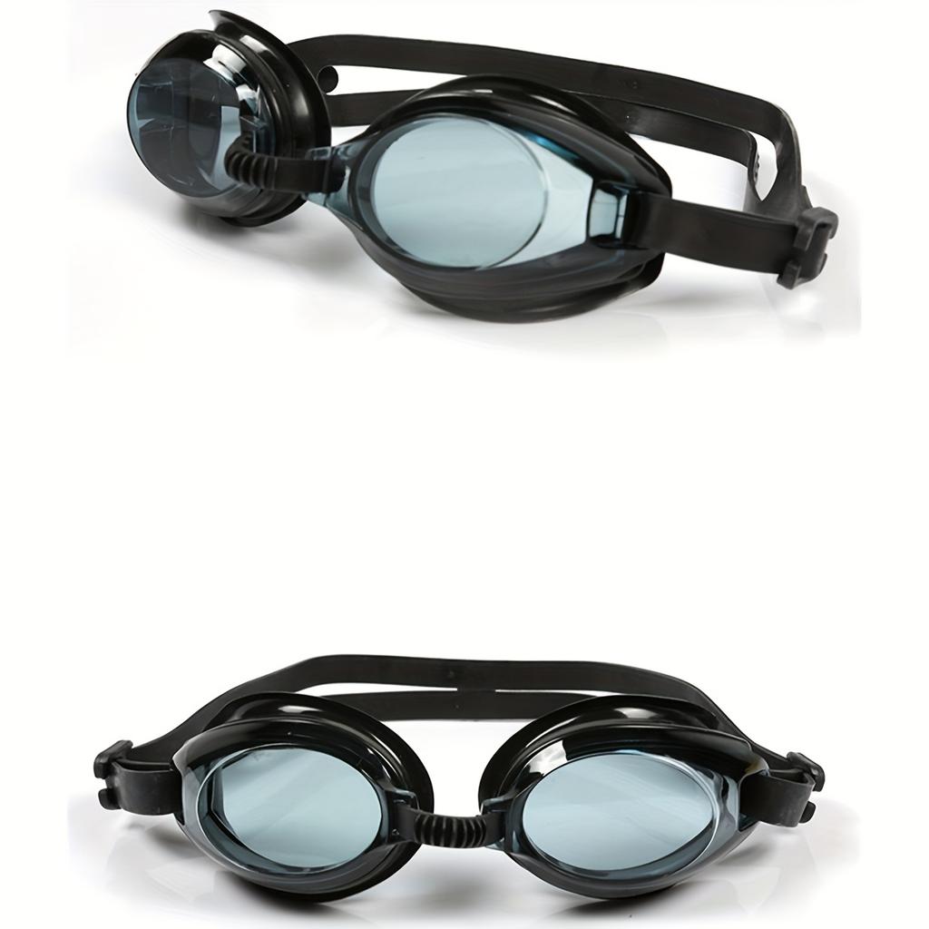 1pc Unisex Waterproof Anti-Fog HD Swimming Goggles with Elastic Adjustment Strap, PVC Material, Sealed Lenses for Adults - Mixed Colors