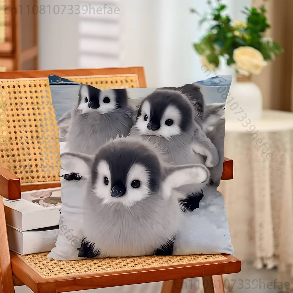 

Cute little penguin Throw Pillow Case For 45x45cm55x55cm30x30cm For Home Bedroom Decoration And Protector 30x30cm