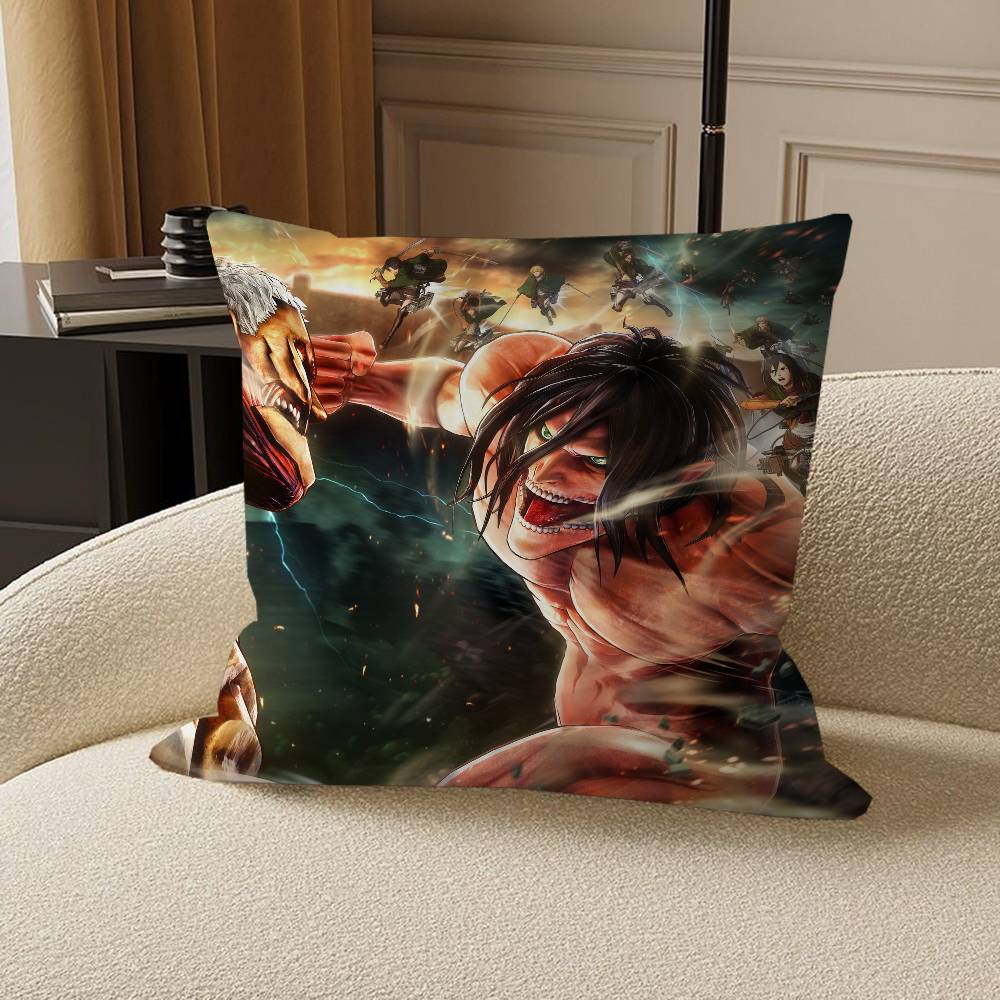 Anime A-attack On Titan Stitch Lucky Dragon Pillow Cover Sofa Cushion Cover Home Room Decoration Children Gift