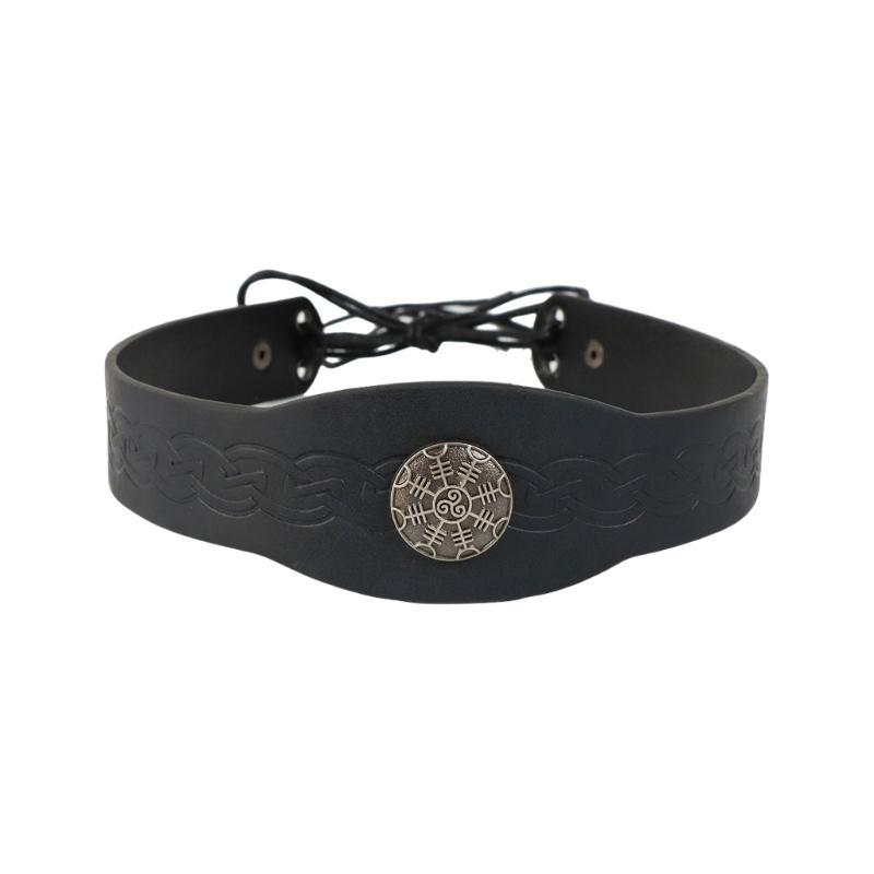 Medieval Costume Headwear Knight Headband with Embossed Pattern for Theme Party Dressingup Halloween Party Headpiece