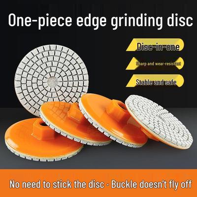 One-Piece Edge Grinding and Polishing Disc for Tile, Marble, Slate, Quartz, and Stone