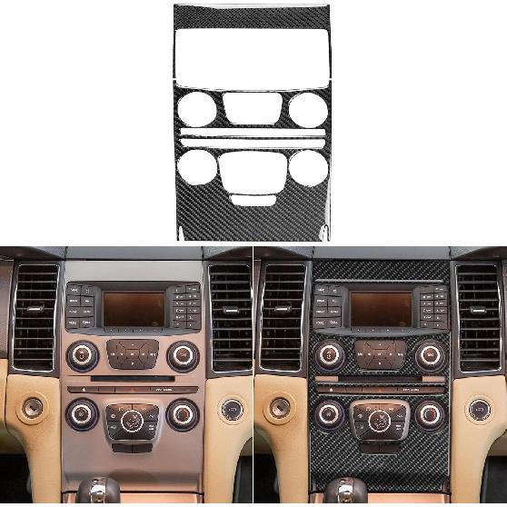 Real Carbon Fiber Compatible with Ford Taurus SEL/Limited/SE/SHO 2013-2019 2014 2015 2016 2017 2018 Accessories Car Door Lock Decoration Trim Cover