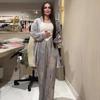 2024 Fall European & American Women's Tie-Dye Loose Shirt and Casual Long Pants Set