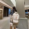 Japanese students schoolbag women's tooling style Korean version junior high large-capacity contrasting color backpack high school travel backpack men