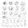 A84E-60 Pcs Clay Tools Set,Polymer Clay Cutters For Earring Making, 51 Shapes Stainless Steel Clay Cutters Metal Clay Tools