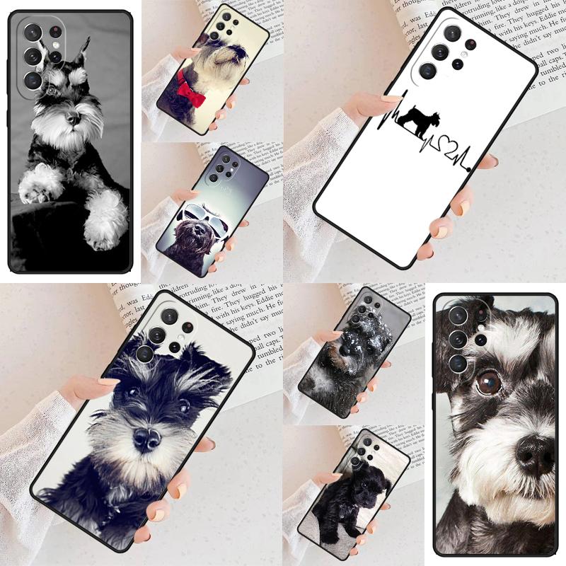 Miniature Schnauzer Puppy Dog Cell Phone Case for Samsung Galaxy S26 Ultra S25 S24 S23 S22 S21 S20 Note10 Cover