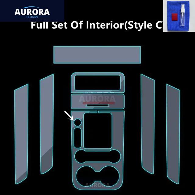 Pro VOLKSWAGEN TOUAREG 11-18 Průhledná ochranná fólie z TPU na středovou konzolu interiéru vozu, fólie proti poškrábání a opravná fólie, příslušenství